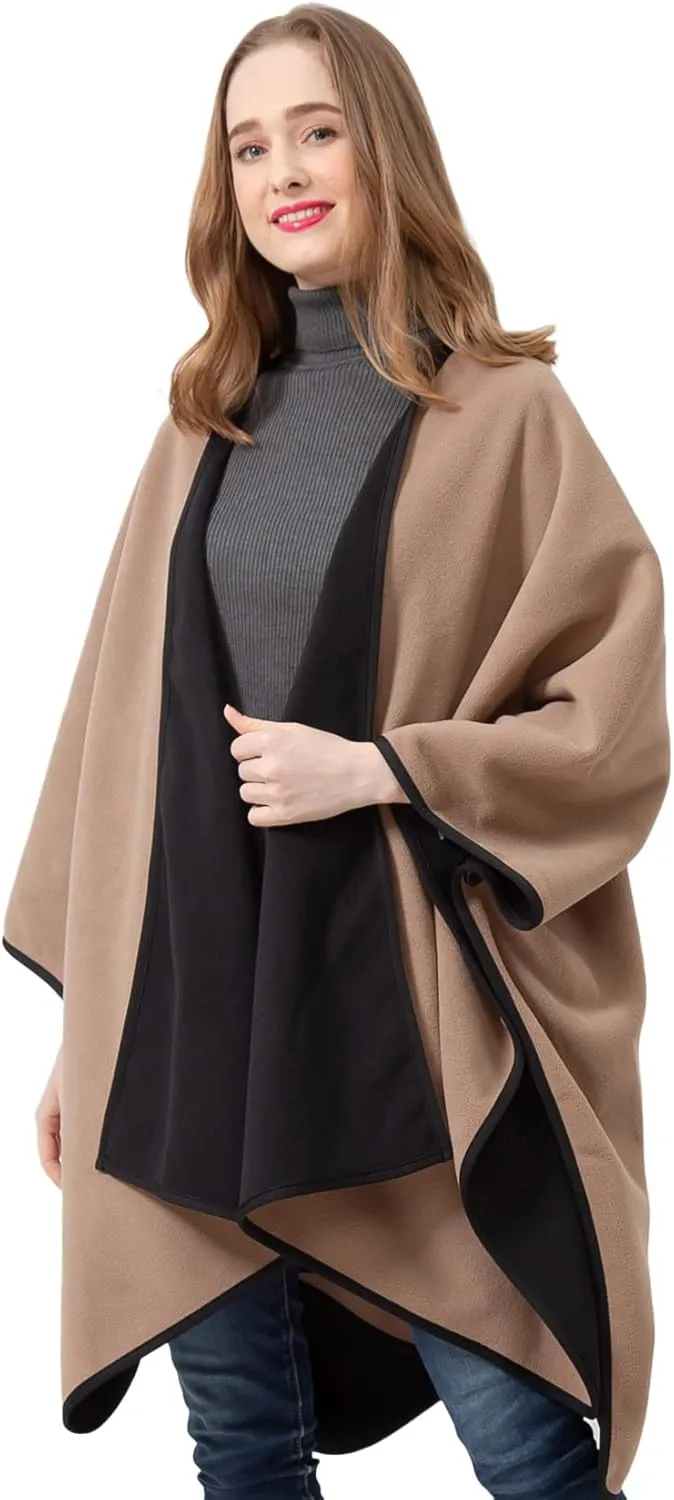 BSB LL Blanket Open Front Poncho Ruana Knit Cardigan Sweater Shawl Wrap Many Styles