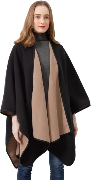 BSB LL Blanket Open Front Poncho Ruana Knit Cardigan Sweater Shawl Wrap Many Styles