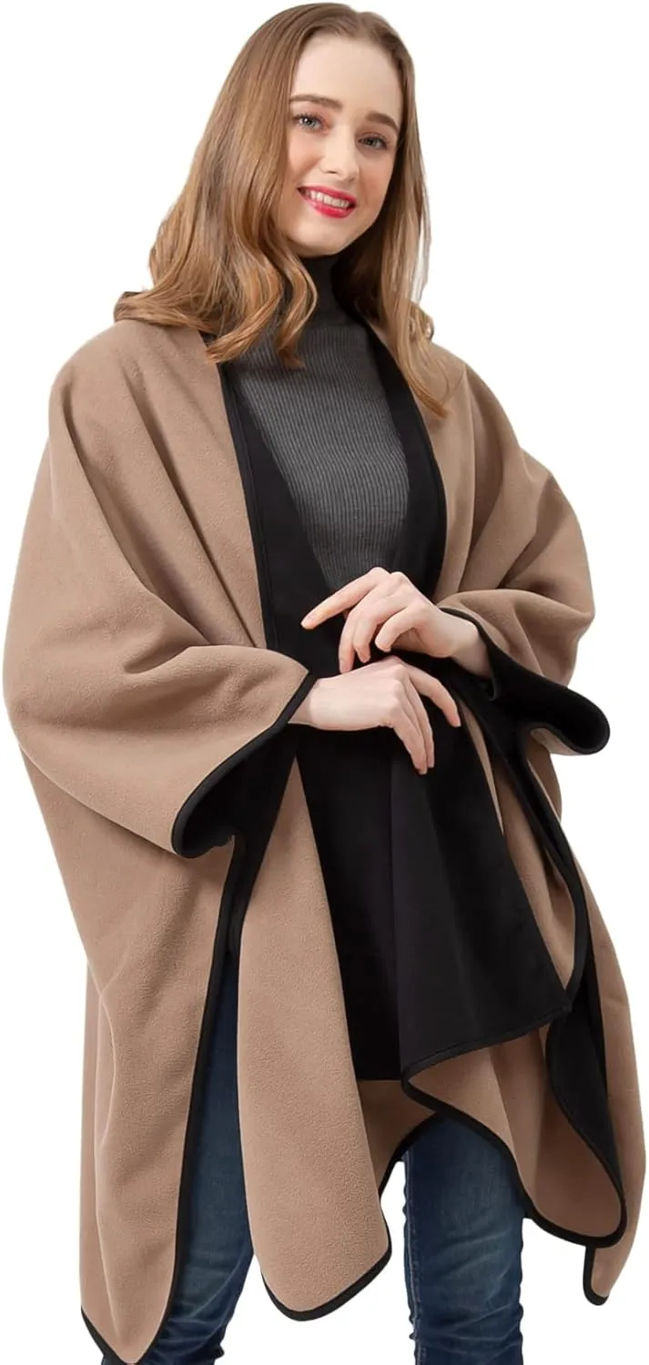 BSB LL Blanket Open Front Poncho Ruana Knit Cardigan Sweater Shawl Wrap Many Styles