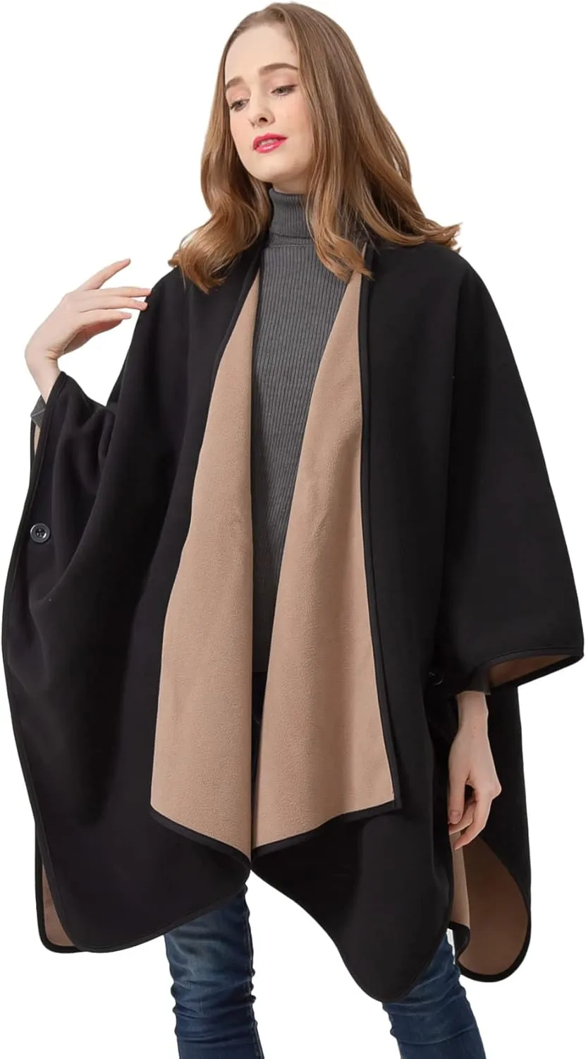 BSB LL Blanket Open Front Poncho Ruana Knit Cardigan Sweater Shawl Wrap Many Styles