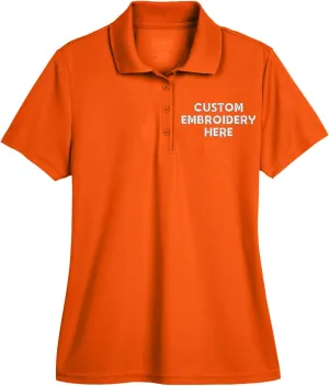 Custom Embroidered Women's Dri Fit Polo Shirt, Personalized Business Logo Shirt, Ladies Performance Polos, Women Golf Shirt