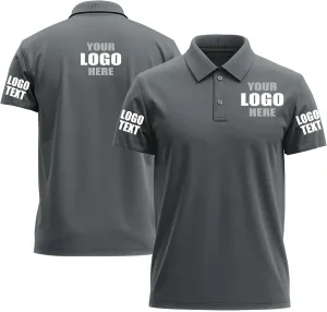 Custom Polo Shirts Desgin Your Own Text/Logo/Photo Personalized Golf Work Polo Customized FrontBack Embroidered Print