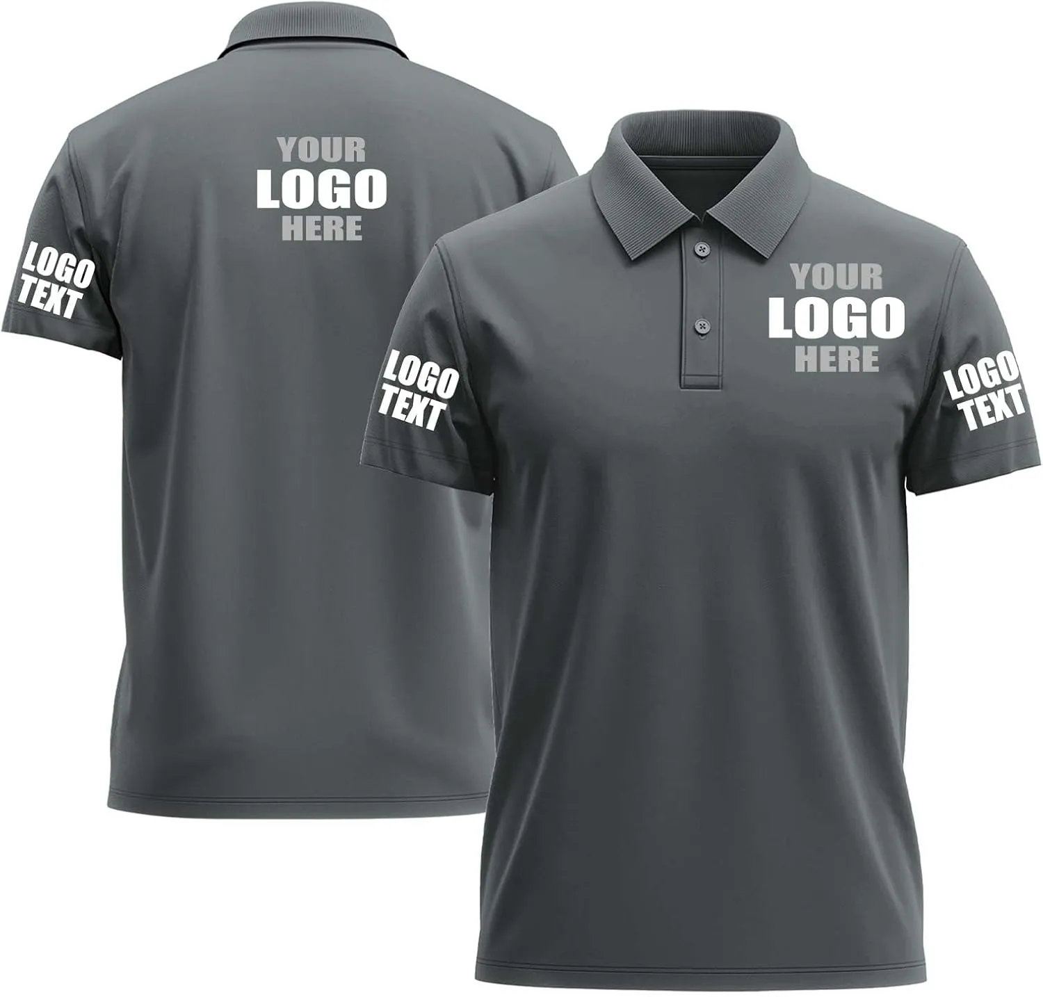 Custom Polo Shirts Desgin Your Own Text/Logo/Photo Personalized Golf Work Polo Customized FrontBack Embroidered Print
