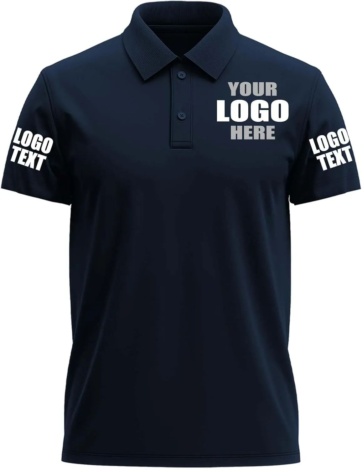 Custom Polo Shirts Desgin Your Own Text/Logo/Photo Personalized Golf Work Polo Customized FrontBack Embroidered Print