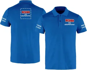 Custom Polo Shirts for Men Personalized Shirt Golf Jersey Customized Text Logo FrontBack Embroidered Print