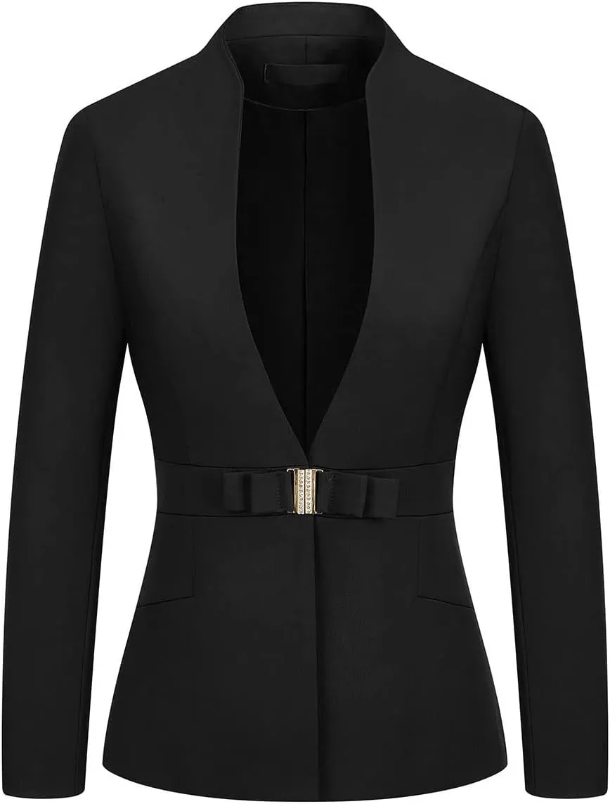 MODFUL Women's Business Pant Suit Set 2 Piece Slim Fit Blazer Jacket One Button Buckle Closure Lady Work Suit for Office