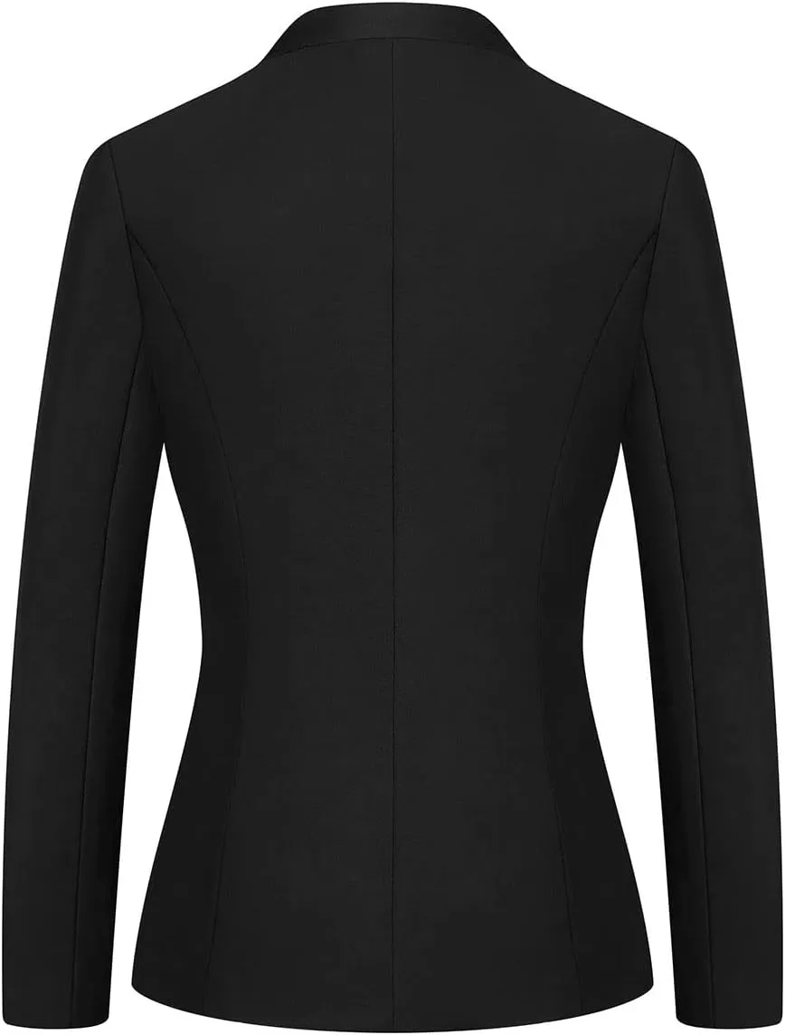 MODFUL Women's Business Pant Suit Set 2 Piece Slim Fit Blazer Jacket One Button Buckle Closure Lady Work Suit for Office
