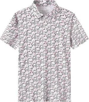 NianEr Mens Cool Crazy Funny Golf Polo Shirts Summer Dry Fit Short Sleeve Performance Moisture Wicking