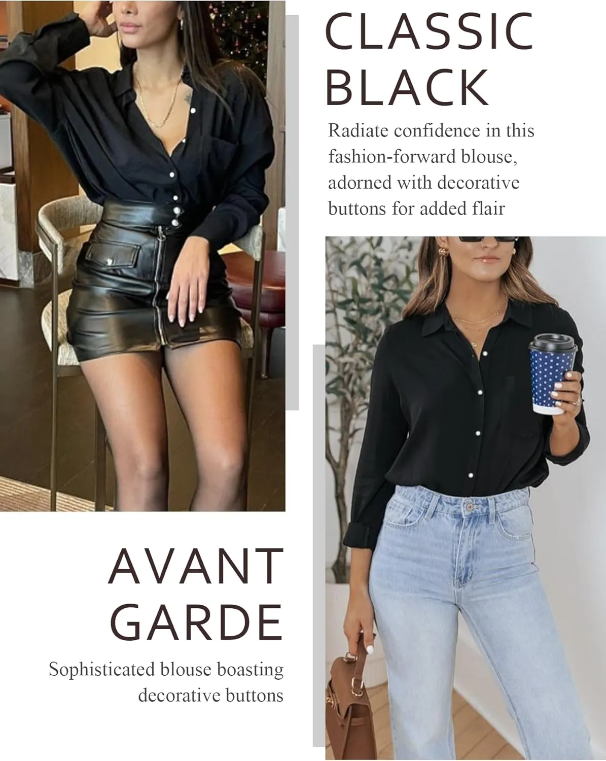 Odosalii Womens Button Down Shirts V Neck Rolled Up Long Sleeve Tops Elegant Dressy Blouses Business Casual Outfits