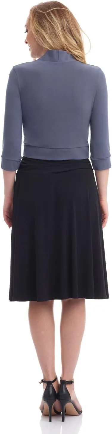 Rekucci Women's Soft Knit Rounded Hem Stretch Bolero Shrug
