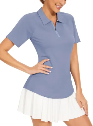 Soneven Women's Sleeveless Golf Shirts Ribbed Golf Tanks Tops UPF50  Athletic Racerback Polo Shirts Tennis Tops